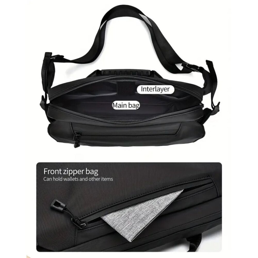 New Wexier Anti-Splash Water Texture Fabric Bag With Multiple Pockets & Magnetic - Picture 7 of 10
